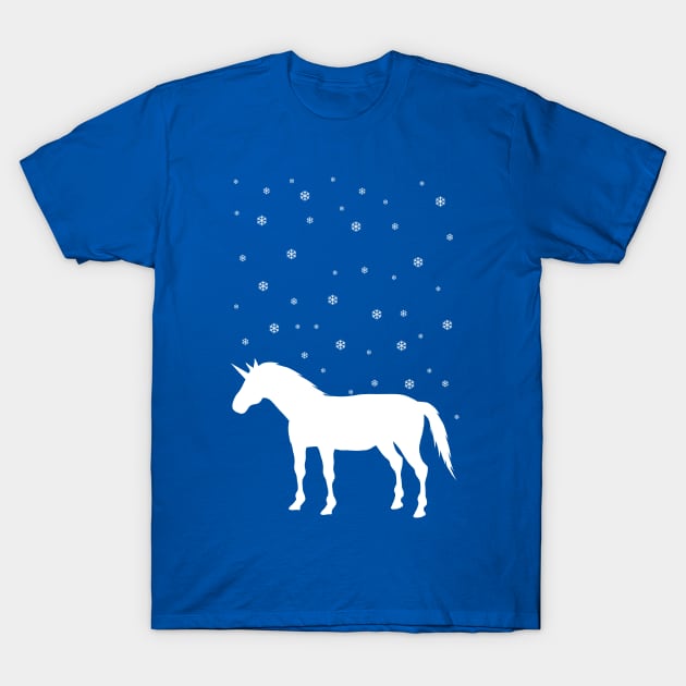 Winter Falls Unicorn T-Shirt by Thatssounicorny